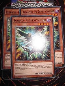 YU-GI-OH! COM RAIDRAPTOR PIE-GRIECHE VOLATILISEE LOT DE 3 (PLAYSET) WIRA-FR016 - Picture 1 of 1