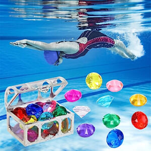 Diving Gem Pool Toys 14 Colour Sinking Treasure Chest Swimming Pool Toys Games