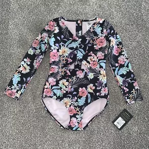 NWT Girl’s Art Class One Piece Long Sleeve Swimsuit Bathing Suit Size M 8 Plus - Picture 1 of 4