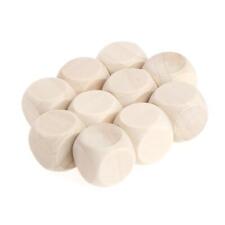10 Pcs Wooden Dice 6 Sided Wood Cubes Rounded Corners for DIY Craft