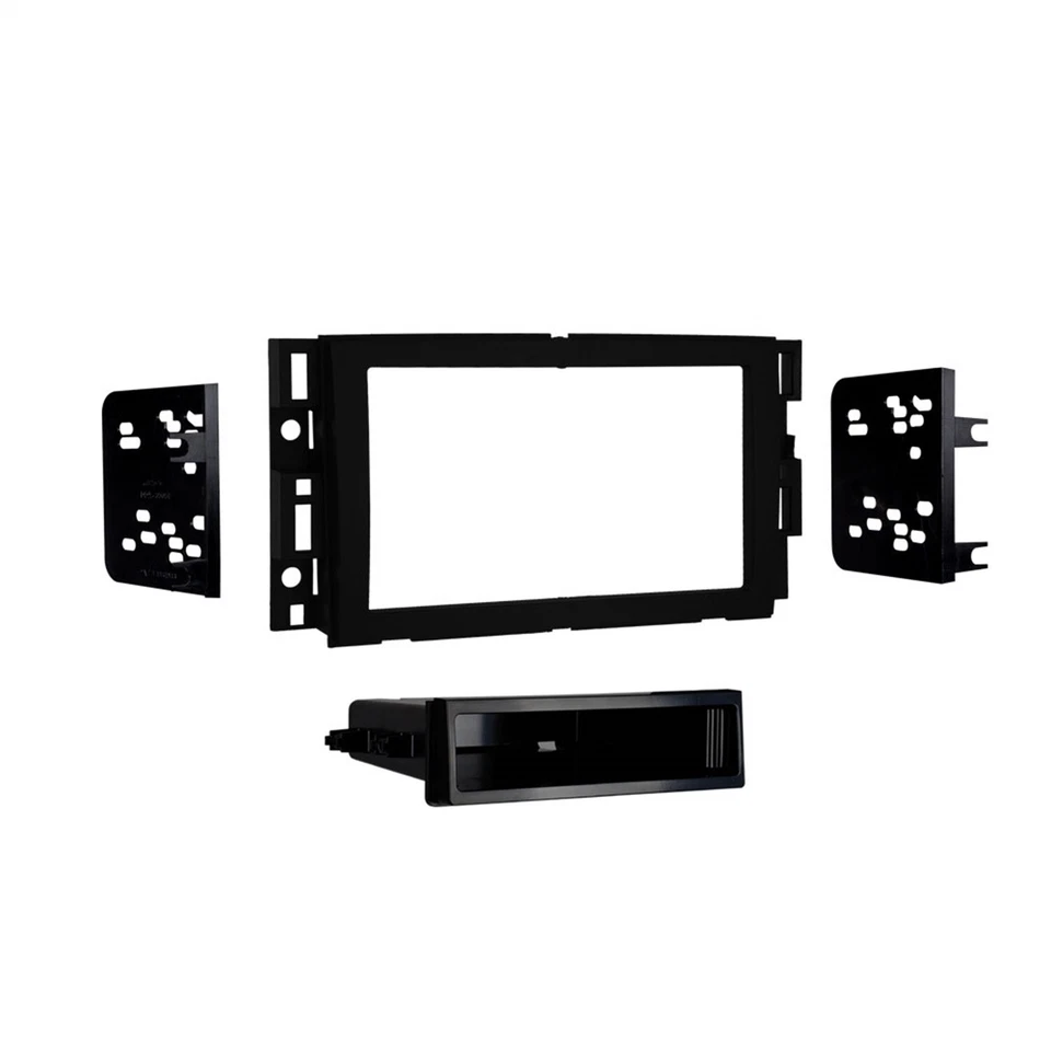 Metra 99-3321B Double DIN Matte Black Stereo Kit w/ Pocket for GM 2006-UP - Image 1 of 1