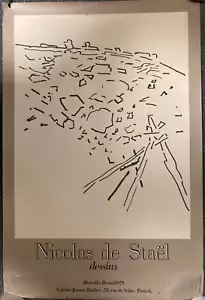 Vintage 1979 Nicolas de Staël Ausstellungsplakat - Galerie Jeanne Bucher 51*76 cm - Bild 1 von 11
