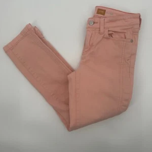 Pantalones de mezclilla para mujer Pilcro And The Letterpress 25 rosa liso pierna ajustada - Imagen 1 de 12