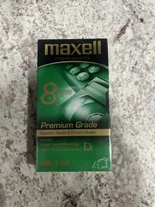 NEW Maxell T-160 Premium Grade Blank Videocassette 8 HOURS - Picture 1 of 4