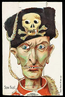 Carte Postale ANTI-ALLEMANDE  1915 fils GUILLAUME / optical toy magic lantern - Photo 1/2