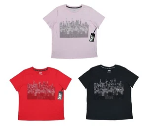 DKNY Sport Rhinestone Cityscape Short Sleeve Women's T-Shirt NWT - Picture 1 of 4
