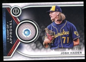2021 Topps Tribute Josh Hader Stamp of Approval Relic #40/150 Brewers