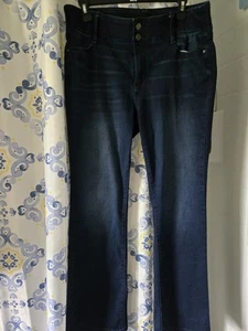 Nine West Size 14 Dark Wash Boot Cut Jeans with Stretch Waist - Picture 1 of 4