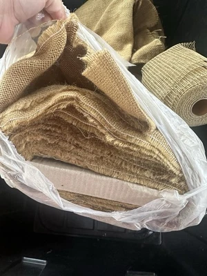 Натуральная мешковина ткани -| деревенский джут материал комплект лот - Изображение 1 из 3