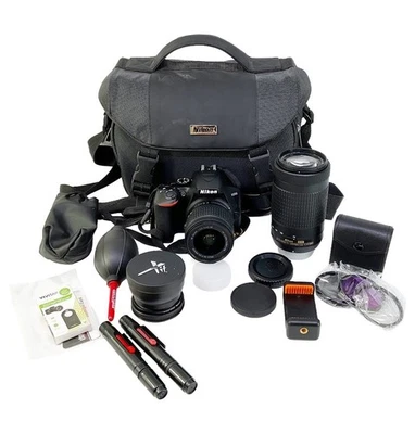 Nikon D3500 DSLR 24.2 MP Camera with 18-55mm Lens, 70-300mm Lens, XIT Lens - Image 1 of 4