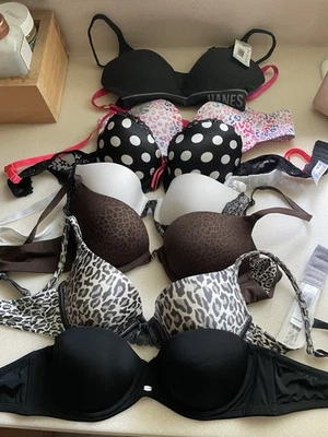 7 Bra Lot Size 34A Wonder Bra Hanes  Xs Klein EUC - Image 1 of 4