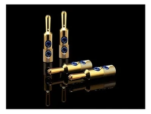 SGBN Official Oyaide Banana Plugs "Set of 4" / 24K gold-plated finish - Picture 1 of 4