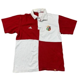 Adidas Rugby Polo Shirt British & Irish Lions Short Sleeve Mens Medium - Picture 1 of 7