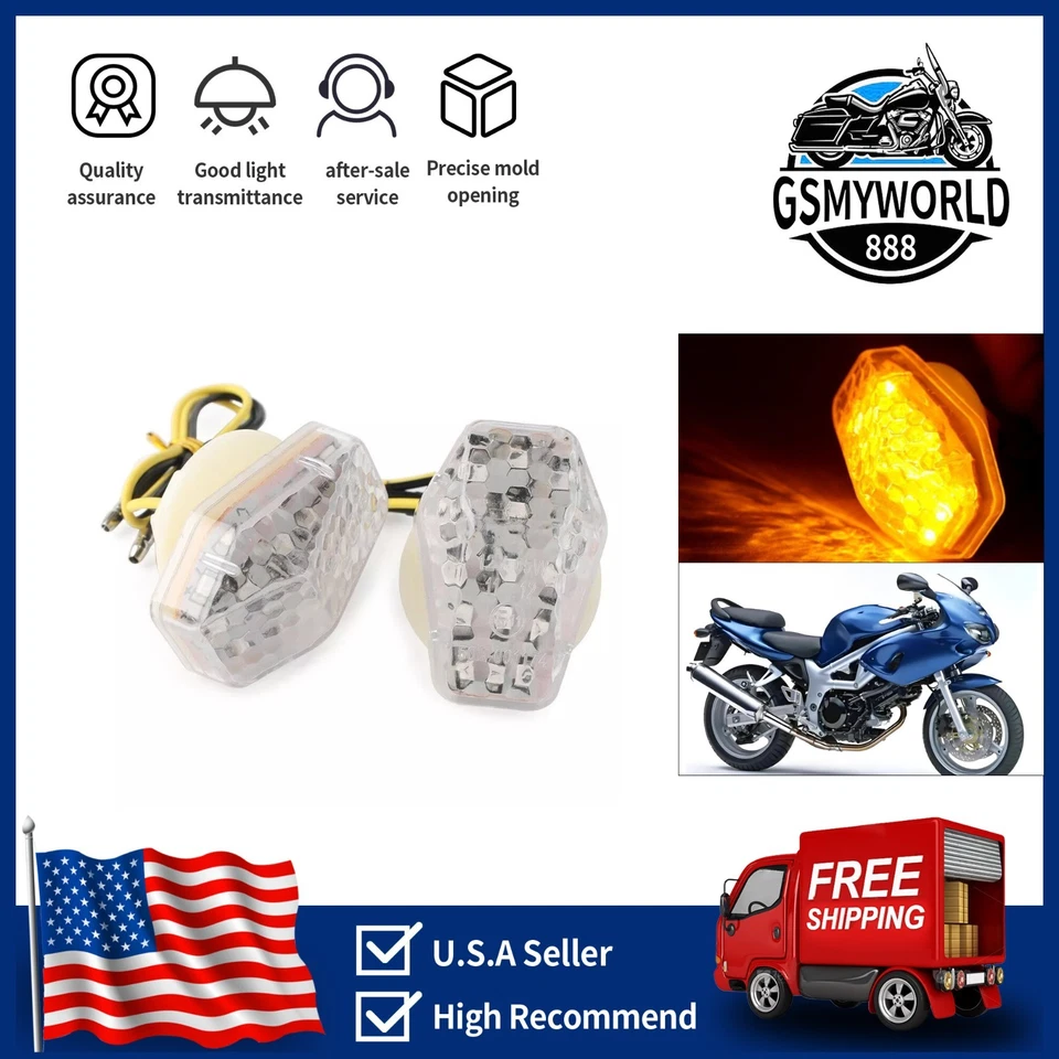 Luces LED intermitentes aptas para SUZUKI Bandit 1200S 2000-05/1250/1250S 2006-08 Foto 1 de 4