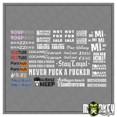 38 teilg. RC Crawler Offroad Aufkleber Set B 1:10 Sticker passend für Modellbau - Bild 1 von 3