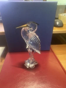 SWAROVSKI CRYSTAL SILVER HERON 221627 EXCELLENT BOXED RETIRED RARE - Picture 1 of 9