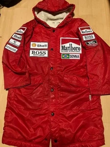 McLaren Marlboro Official Jacket Ayrton Senna F1 Size M Rare Red Japan - Bild 1 von 12