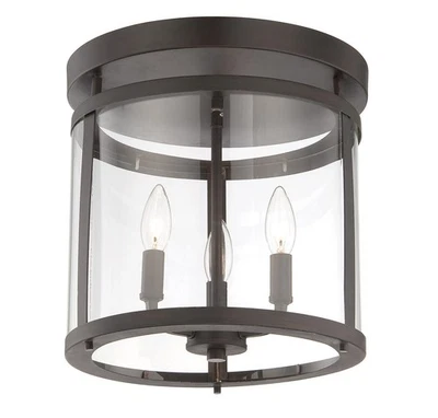 Savoy House 6-1043-3 Bronze Penrose 3-Light 13"W Semi-Flush Ceiling Fixture - Image 1 of 4