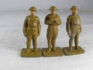 England Made Dinky Toys 3 PRE WWII ROYAL ARTILLERY CORPS SOLDIERS OUTSTANDING - Picture 1 of 7