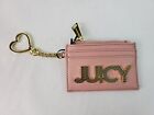 Juicy Couture Women Taffy (pink) Novelty Card Case Keychain Gold tone Logo NEW