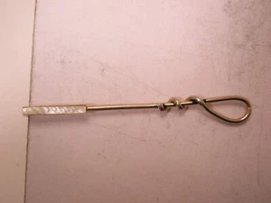 Riding Crop Quirt Decorative Antique Hunting Whip SWANK Vintage Tie Bar Clip - Picture 1 of 8
