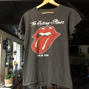 ROLLING STONES Original Vintage Tour 1981 T-Shirt M/L schwarz rot Zunge Logo - Bild 1 von 7