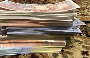 Uncirculated Banknotes 5 pcs Lot Crisp World Money - Picture 1 of 12