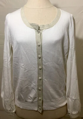 Cárdigan mujer George blanco/dorado talla M 8/10 Foto 1 de 4