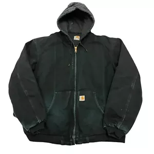 Giacca Carhartt Active vintage J140 nera foderata trapuntata uomo XL made in USA - Foto 1 di 20