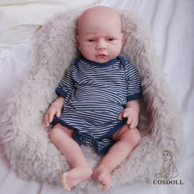 COSDOLL 18.5 inch Full Silicone Body Newborn Handmade Reborn Baby Dolls Boy Doll - Image 1 of 4
