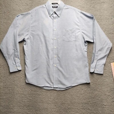 Camisa de Vestir Puritan XLT 17/-17 1/2 Para Hombres Azul Manga Larga Abotonada Trabajo Oficina Foto 1 de 4