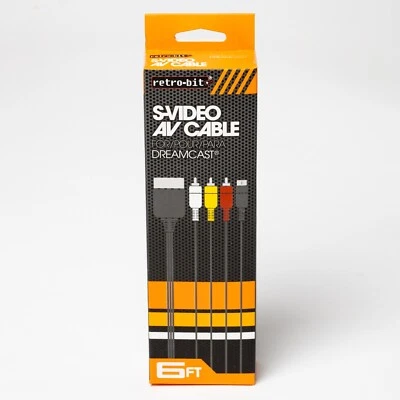 SEGA Dreamcast RetroBit 4 Pin Mini-DIN S-Video & Composite AV 6' Foot Cable for - Image 1 of 4