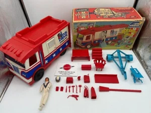 Furgoneta Scramble 1973 completa con caja vehículo ideal Evel Knievel vintage - Imagen 1 de 9
