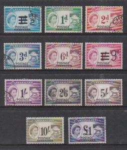 Nyasaland 1963 Used Queen Elizabeth II Portrait Crest Definitive Optd Postage - Picture 1 of 1