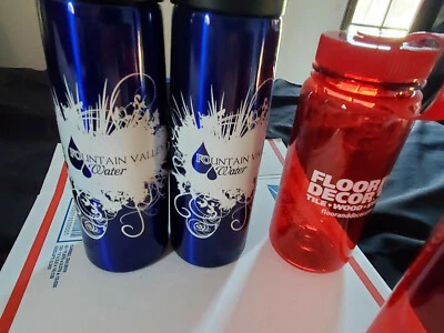  6 WATER BOTTLES NEW Mouth Sports Water Bottle Flip Top Screw on Lid LeakProof - Image 1 of 4