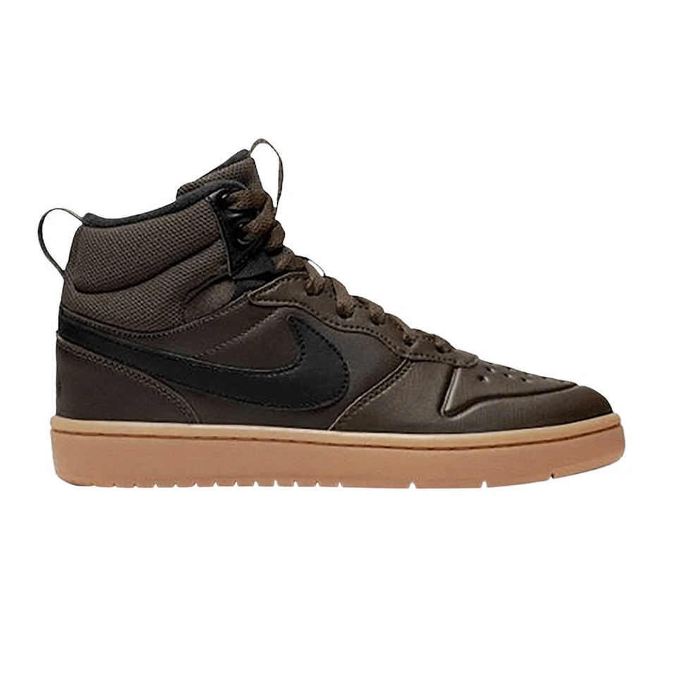 Size 5 (GS) - Nike Court Borough 2 Mid Baroque Brown Gum