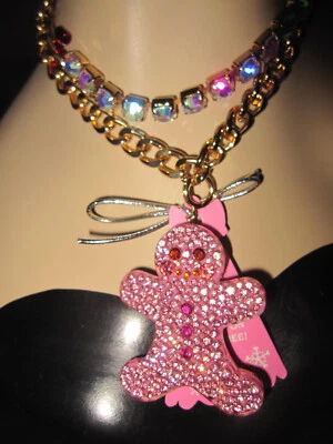 COLLAR DE PAN DE JENGIBRE ROSA BETSEY JOHNSON BETSEYS HOLIDAY Foto 1 de 4