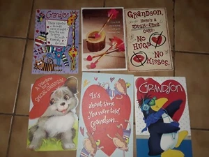 Lot of 6 Grandson Valentine's Day Greeting Cards - Picture 1 of 1