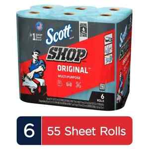 Scott Professional Multi-Purpose Shop Towels,55 Sheets per Roll, 6Rolls NEW USA