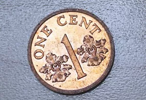 1994 Singapore 1 Cent Orchid - Picture 1 of 2