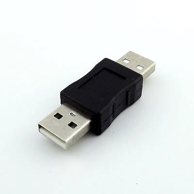 1x USB 2.0 A Male To USB A Male Plug Coupler Adapter Converter Connector Changer - Image 1 of 4