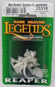 Reaper Mini #03316 Dark Heaven Legends (Metal) ~ Kar"drakir Reptus Dragonman - Picture 1 of 2