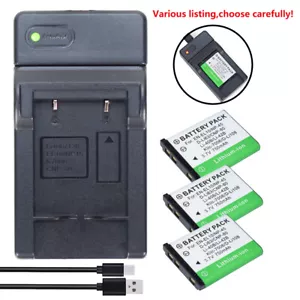 Battery or Charger for Nikon EN-EL10 Coolpix S203 Coolpix S60 S210 S220 S3000 - Picture 1 of 48