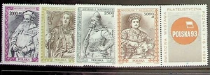 POLAND Sc 3141-44 NH ISSUE OF 1993 - KINGS - Picture 1 of 1