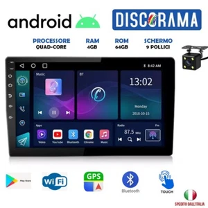 AUTORADIO ANDROID 4GB RAM 64GB ROM 9 POLLICI 2DIN STEREO AUTO BLUETOOTH WIFI GPS - Foto 1 di 5