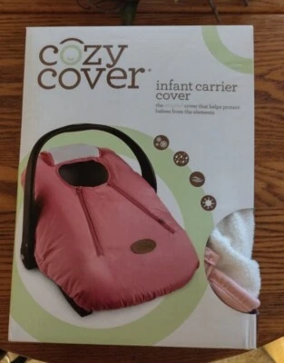 Cozy Cover Infant Carrier Cover - Secure Baby Car Seat Cover- Pink NEW - Image 1 of 2