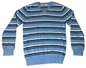 Old Navy Herren Größe M Blau V-Ausschnitt Langarm Pullover Sweater - Bild 1 von 8