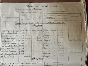 🌈🎄RARISSIMO ed UNICO Registro Scolastico Scuola RAVINA Trento 1903 281 Alunni - Foto 1 di 24