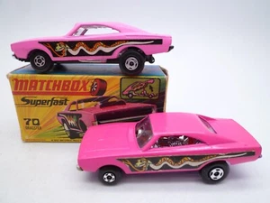 VINTAGE MATCHBOX SUPERFAST No.70c DODGE CHARGER DRAGSTER x2 + ORIGINAL BOX 1971 - Picture 1 of 6