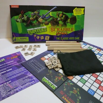 Scrabble Junior Game Teenage Mutant Ninja Turtles Classic Word Game Complete EUC - Image 1 of 4
